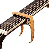 ENO MUSIC Professional Acoustic and Electric Guitars Capo for 6 String Guitar and Mandolin, Lightwood