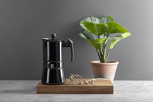 Cafetera 6 Tazas de Acero Inoxidable Negro BERGNER COPPER de 20cm 6