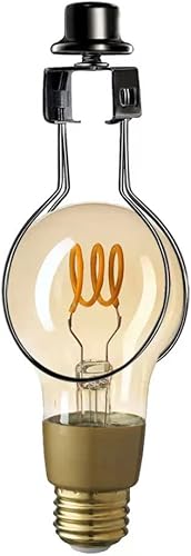 Miniatura 3 de ECUDIS Paquete de 4 adaptadores de pantalla de lámpara con remate y niveladores de pantalla de repuesto para bombillas de clip, negro pulido