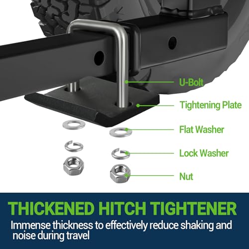Season Guard Folding Hitch Cargo Carrier, 60\"x24\"x6\" Heavy-Duty Basket Rack, 500lbs Capacity, Fits 2\" Receiver, for SUV, Trailer, Pickup, with Tightener & Reflectors - Thumbnail 5