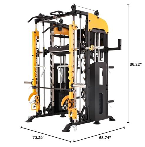 Altas Strength 3061B Light Commercial Smith Machine With Lever Arms Pulley Ratio 2:1 Strength Training Power Cages Squats Presses Lunges Deadlifts Home Gym Easy Assembly Included Accessories thumb #9