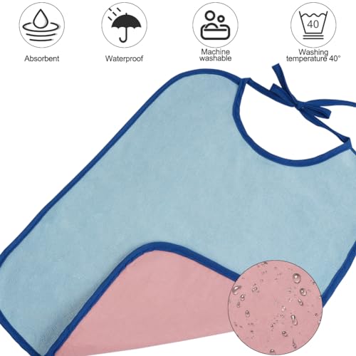 HOTUT 7Pcs Baby Feeding Bibs,40CM×30CM Soft Towelling Unisex,Organic Cotton,Highly absorbent,Weaning Toddler Bib,for Toddler Infant Kids - Image 4