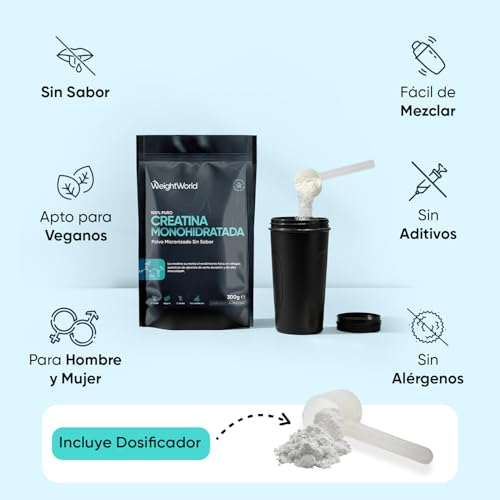Miniatura 8 de Creatina Monohidratada En Polvo 300g Para 100 Días - 100 Puro, Factor De Malla 200, 100 Monohidrato De Creatina Micronizada - Sin Sabor, Apto Para Veganos, Cuchara Incluida, Sin Ogm Ni Gluten