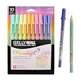 SAKURA Gelly Roll Moonlight 10 Pastel & Opaque Gel Pens - Bold Point Ink Pen for Journaling, Art, Calligraphy, or Drawing - Assorted Pastel Ink - Bold Line - 10 Pack