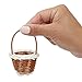 24 Pack Mini Woven Baskets with Handles - Bulk Miniature Baskets for School Projects, Mini Wicker Baskets for Easter Themed Party Favors, Tiny Baskets for Crafts, Picnic - 2x3 inch