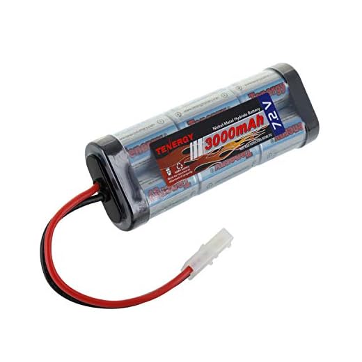 Tenergy 7.2V Battery Pack High Capacity 6-Cell 3000mAh NiMH Flat Battery Pack, Replacement Hobby Battery for RC Car, RC Truck, RC Tank, RC Boat with Standard Tamiya Connector