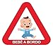 Bebe a bordo Pegatina de vinilo laminado de alta resistencia - pegatina bebe a bordo coche - pegatinas coche familia (3)