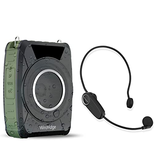 Amplificador de voz Bluetooth 5.0 con micrófono inalámbrico, micrófono personal impermeable, amplificador de voz inalámbrico, megáfono portátil de 20 W para profesores, ejercicios de seguridad, exteriores e interiores