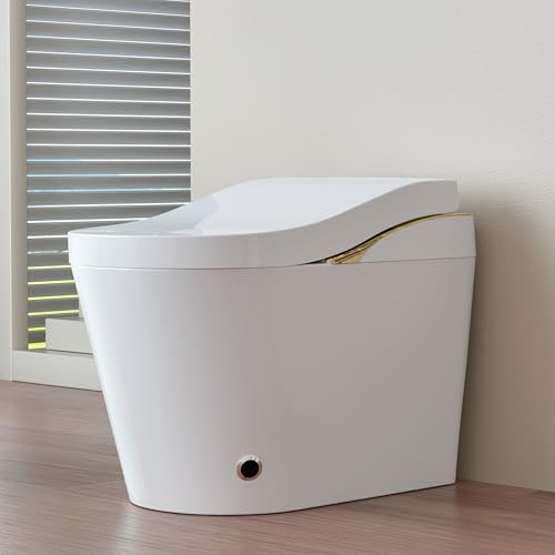 Inodoro Inteligente, Bidé, Descarga Automática, Sin Tanque, Asiento Calefactable, 17.5 Pulgadas, Control Remoto, Tapa Automática, Lavado con Agua Caliente, Secador de Aire Caliente, Desodorizador, Escudo de Espuma, Blanco miniatura 6