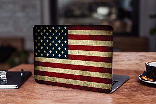 Image of Galaxsia Grunge USA Flag Vinyl Laptop Skin /Sticker /Cover /Decal Compatible for Any Laptop (Hp /Dell /Sony /Acer /Lenovo /Asus etc..) Brand Models of Size17 to 17.3 Inches Laptop Or Notebook.