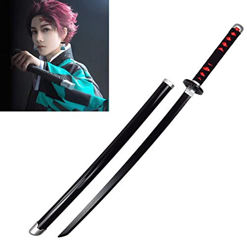 JRPT 41Slayer Cosplay Cosplay Tanjiro Cosplay En Bois Anime Sword Katana Sword Jouet Épée En Bois Épée Japonais Katana Spects/Bare Cover