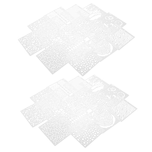 Gadpiparty 32Pcs DIY Wall Painting Stencils Plastic Hollow Out Templates for Crafts Home Decoration and Art Projects Creative Drawing Tools for Unique Designs and Patterns