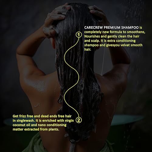 Image of Care Crew Nanoplastia Shampoo and Conditioner | Reduces hairfall upto 84% after treatment | Sulfate-Free & Color-Safe | Enriched with Wheat Silk Protein , Corn Silk , Hibiscus Flora | pH Balancing Formula for All Hair Types | Women & Men | 250ML ( Pack of 2 )