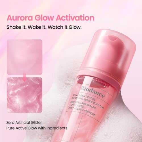 Image of BIODANCE Collagen Peptide Lipsome Bubble Booster, Micro-Bubble Foam Essence for Elasticity and Plumping, Hydration & Skin Prep Boost, Korean Skin Care | 3.21 fl.oz