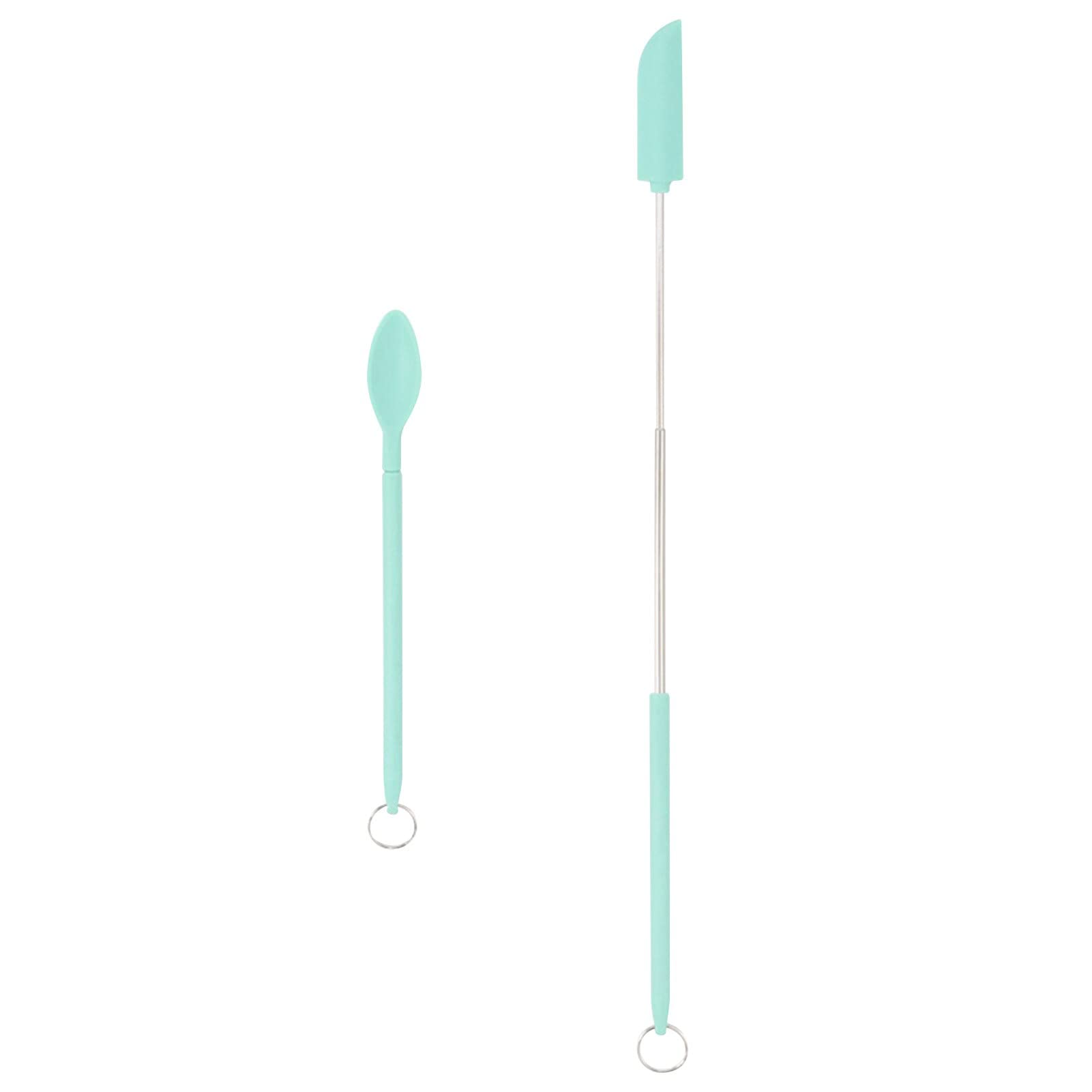 COSKIRA Makeup Spatula Set Adjustable Mini Silicone Spatula Reusable Small Scooper and Spoon Cosmetic Spatula Tiny Spatula for Cosmetics Kitchen Bottle BeautyJar Cosmetics Spatula Reusable Tiny_ Blue (B0C33YZZ4D) Amazon Price History, Amazon Price Tracker