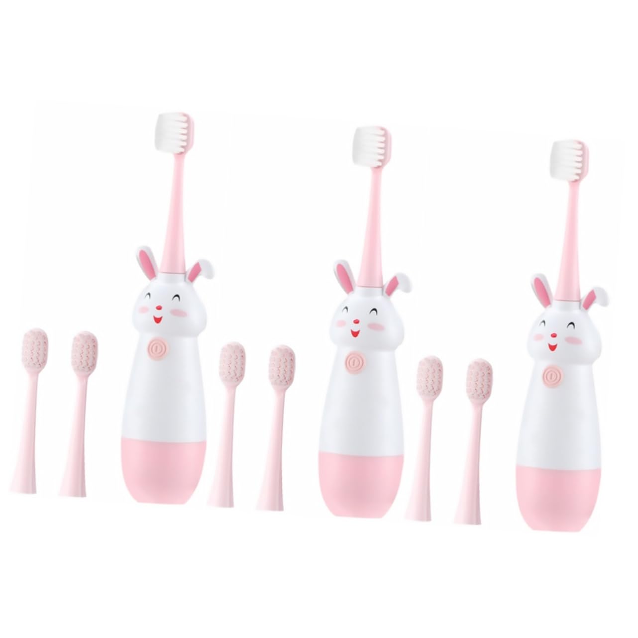 BESTYASH 3 Set spazzolino elettrico ragazzo dente a forma di scovolino denti scovolini dentali sonic vibra spazzolini da denti spazzolino elettronico ricaricabile addominali rosa