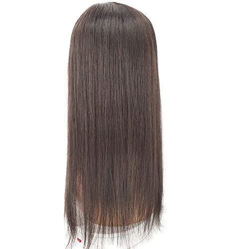 Ivogue Hair 15X15 Cm Brazilian Straight Human Hair Topper 4 Clips In Perimeter Silk Top Hair Pieces For Women Breathable Silk Top Base (Natural Black, 20 Inches), 20 Inch, 1312-A #TOP6