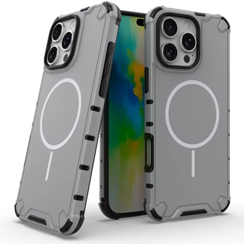 Protection antichute iPhone 13 et 16 Pro Max avec cet étui magnétique gris solide