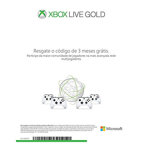 Console Xbox One S - 1TB + 3 meses de Gold + 3 meses de Gamepass (Versão Nacional)