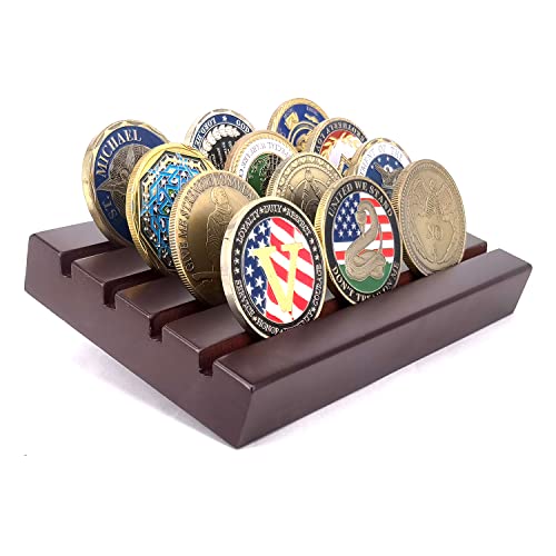 Military Collectible Challenge Coin Display Holder Stand Holds 16-18 Coins #TOP2