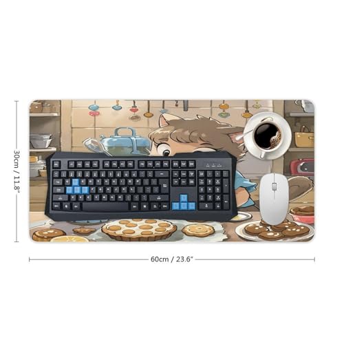 Cat Biscuits Desk Mat Non-Slip Large Mouse Pad miniatura 2
