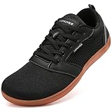 gitzing Barefoot Shoes for Womens Mens Wide Outdoor Trail Minimalist Running Trainers Walking Shoes Lightweight and Breathable Sneakers Unisex-Brown Black 10.5 UK(45 EU)