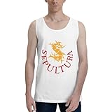 Sepulturas Men's Tank Tops Tshirt Cool Graphic Sleeveless Shirts Workout Cotton Casual Top White X-Large