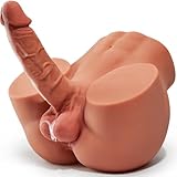 10.5 LB 2 in1 Torso Male Sex Doll with Realistic Dildo and Testis, Anal Male Masturbator with Tight Hole for Men Masturbation, Gohya Unisex Sex Toy for Couple Brown