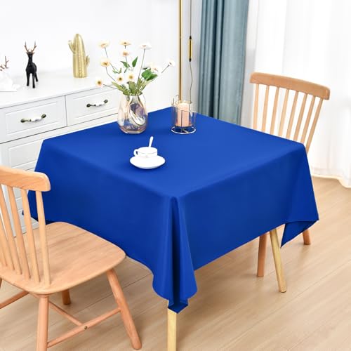 Nacuci Square Tablecloth 54 x 54 in Polyester Fabric Cloth, Royal Blue