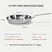 GLOBEHOME 12 Inch Stainless Steel Frying Pan - 5 Ply Stainless Clad Skillet with Aluminum Core, Durable and Even Heating, Professional Cookware for Induction, All Stoves, Oven and Dishwasher Safe