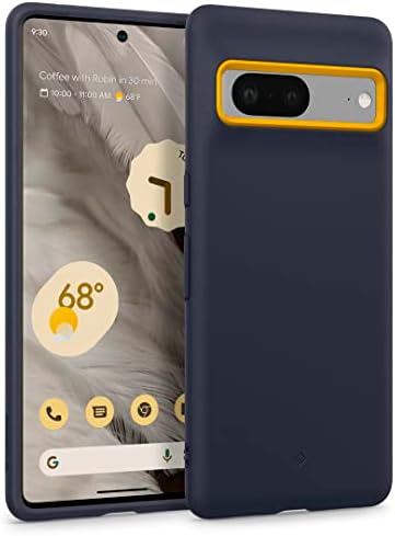 Caseology Nano Pop for Google Pixel 7 Case [Military Grade Drop Tested] Dual Layer Silicone Case - Blueberry Navy