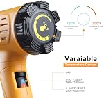 SEEKONE Heat Gun 1800W 122℉-1202℉（50℃- 650℃）Fast Heating Heavy Duty Hot Air Gun Kit Variable Temperature Control Overheat Protection with 4 Nozzles for Crafts, Shrinking PVC, Stripping Paint(5.2FT)