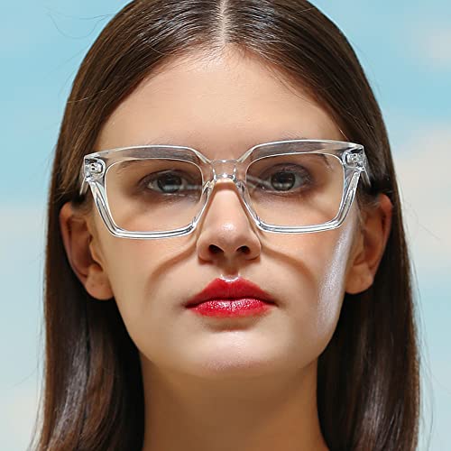 Pro Acme Vintage Clear Lens Glasses For Women, Non-Prescription Classic Square Eyewear Frame, Women’s Fashion Eyeglasses(Transparent) #TOP1
