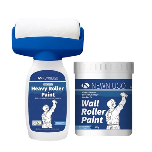 Quick-Dry White Wall Repair Roller - (34 oz/1000ml) Portable Coating Tool for Stains & Graffiti | Water-Based Formula - Ideal for Home & Office