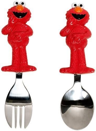 Baby/Infant/Child/Kid Munchkin Sesame Street Toddler Fork and Spoon, Elmo Newborn Gear