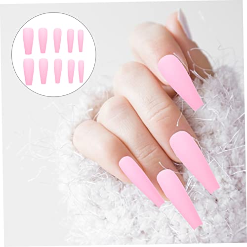 Beavorty 100 Pçs Armadura De Caixão Meninas Unhas Falsas Cobertura Completa Unhas Falsas Manicure Fe