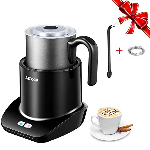 Milk Frother, Aicook Electric Milk Steamer, Automatic Large Capacity warmer, Detachable Stainless steel