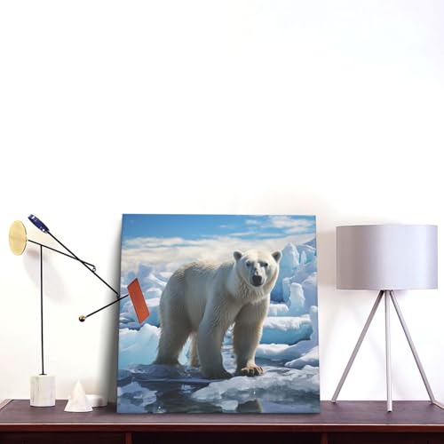 Tableau ours polaire et glace avec impression sur toile 40 cm - 3