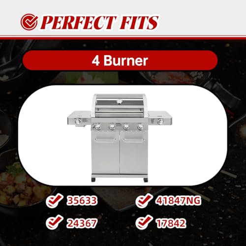 Image of D010012307 Flame Tamer Grill Parts for Monument Grill 4 Burner Replacement Parts 35633 24367 41847ng 17842 Heat Shield Stainless Steel Grill Heat Plates Tents Grill Accessories, 4pcs
