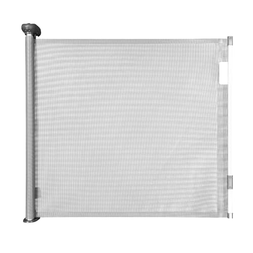 Badabulle Safe & Roll Türschutzgitter und Treppenschutzgitter zum ausziehen - bis 140cm, barrierefrei, mit Schraubfixierung