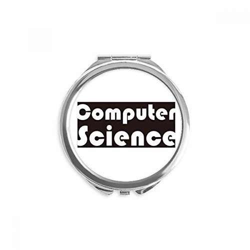 Espejo de bolsillo Computer Science negro para llevar en el bolso