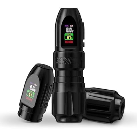 Xnet Wilk Wireless Tattoo Gun Machine Brushless Motor Straight Drive Bar - 2400mAh & Extra 1800mAh Batteries Rotary Tattoo Cartridge Pen with Digital Display for Professional Tattoo Artists& Beginners Cover