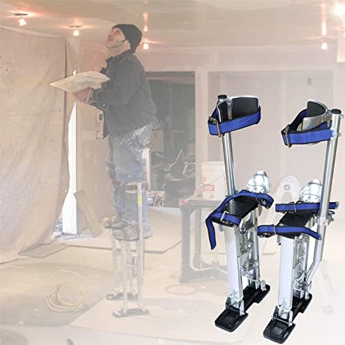 Drywall Stilts 24-40Inch Adjustable Aluminum Tool Stilt for Painter or Cleaning Silver