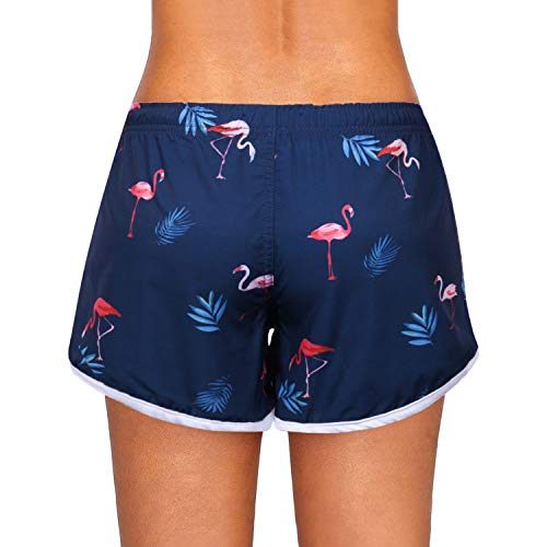 APTRO Short de banho feminino casual roupa de banho de praia secagem rápida cintura elástica, 13-fla