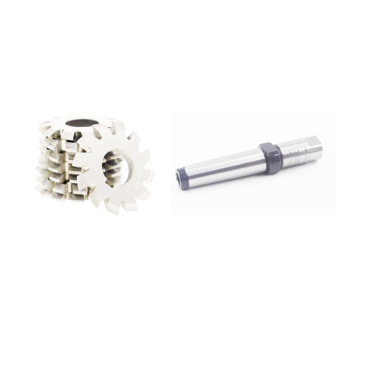 DP9(PA14-1/2 Bore27 No.1-8 Involute Gear Cutters)+with27mm Morse No.2 Shank Milling Arbor Gear Mill Cutter Holder (Rear Pull Thread: M10*1.5mm)