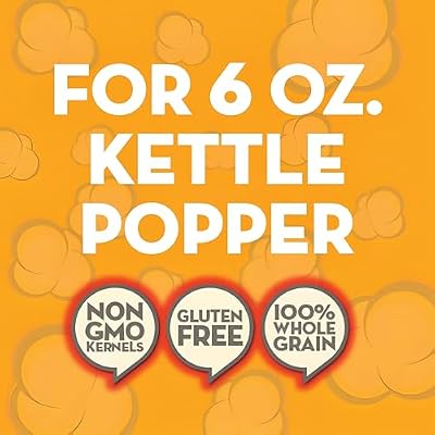 JOLLY TIME All in One Popcorn Kit, Portion Packets with Kernels, Oil and Salt for Movie Theater or Air Popper Machines (24 pack, 6oz Kettle)