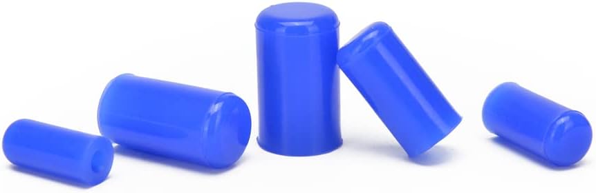 Silicone Vacuum Cap Assortment 4mm/6/8/10/12mm Carburetor Vacuum Plugs Silicone Blanking Cap Intake Manifold Vacuum Plugs Hose End Bung Plug (Blue, Mixed 50PCS Vacuum Cap)
