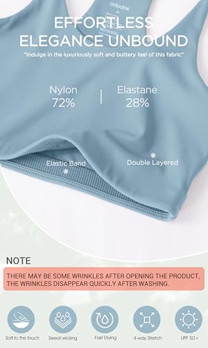 Image of ODODOS Halter Sports Bra for Women Non Padded Strappy Cropped Tops Workout Yoga Crop