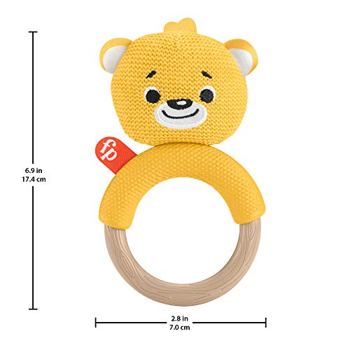 Fisher-Price Knit Animal Teether - Yellow Bear That's A Baby Sensory And Teether Toy #TOP4