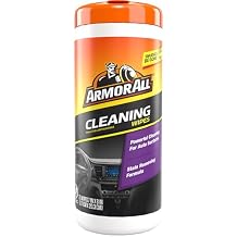 Armor All Interior Car Cleaning Wipes, 25 Count Canister, Powerful Cleaning for Dashboards, Vinyl, Clear Plastics, Carpet and Fabric